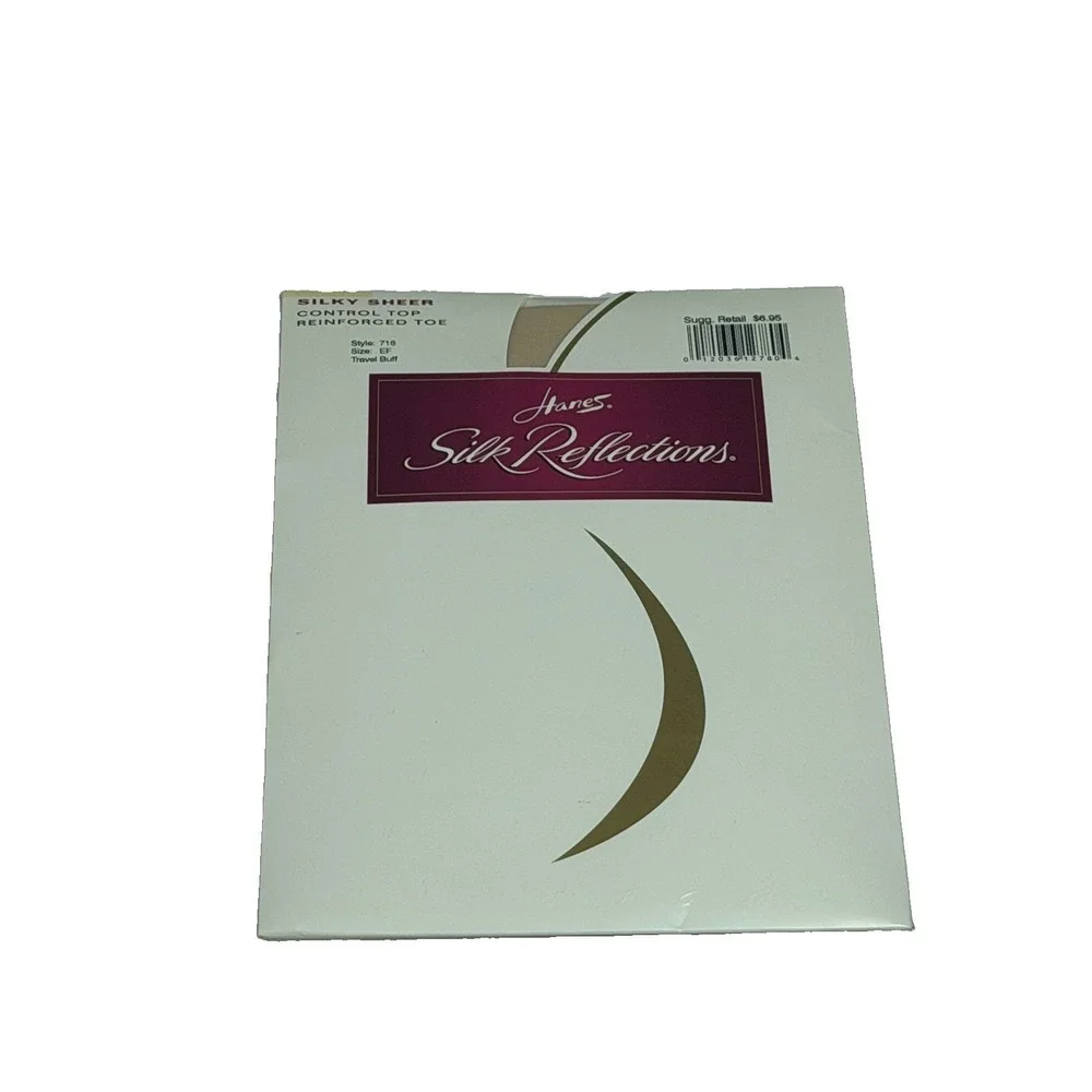 Hanes Silk Reflections Control Top PantyHose EF Silky Sheer Travel Buff 718